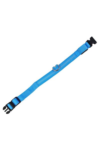 zola Zgarda LED catei, 3 moduri iluminare, impermeabila, marime S, 32-37 cm, albastra