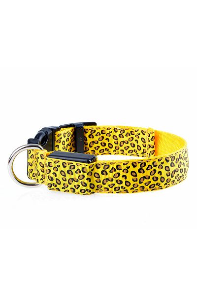 zola Dog/cat collar, with LED, size M, yellow