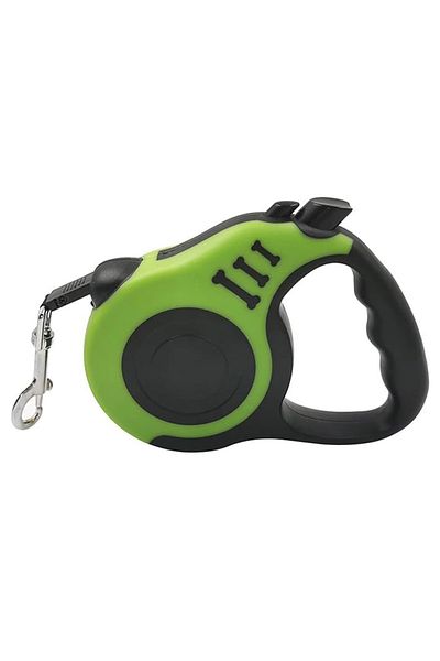zola Mechanical dog leash, length 5 m, maximum weight supported 15 kg, green