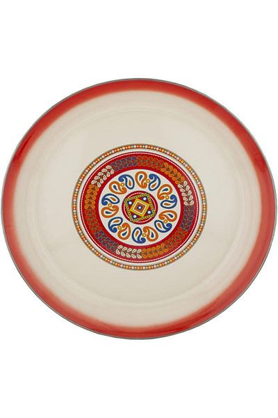 ALSAIF Soup Bowl Ghazar Khuzama by ALSAIF, Multi-colored, 12 inch, Aluminum, Multi-colored