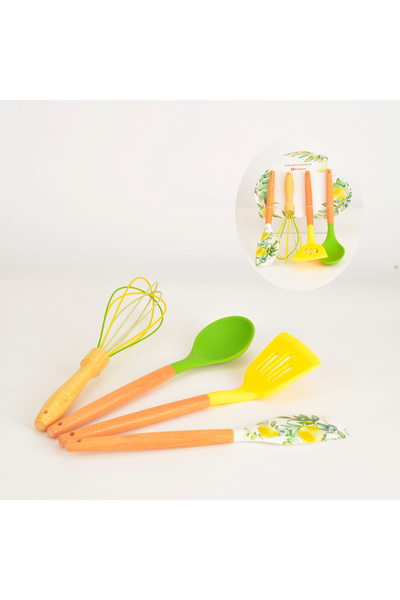 Tohana Silikon Limon Dörtlü Mutfak Seti