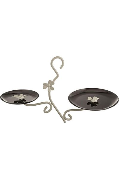 ALSAIF 3-tier Dessert Holder, Black/white, Plastic, Round