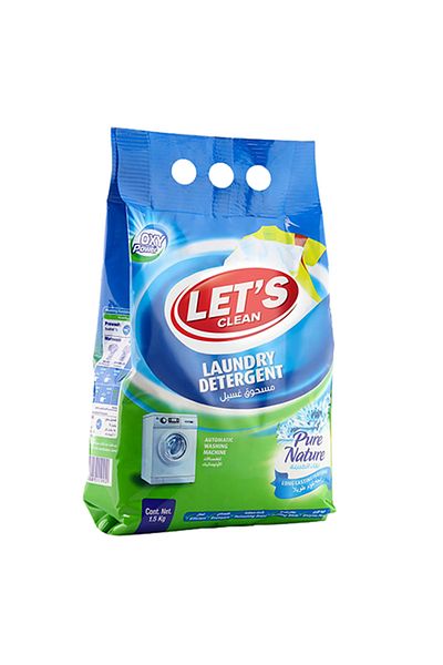 Let's Clean Detergent Powder For Automatic Pure Nature 1.5kg