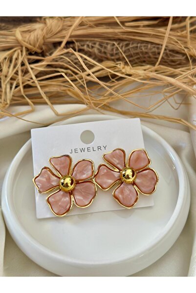 DEMİR ACCESORİES Soft Sakura Steel Women Earrings