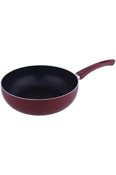 ALSAIF Tefal Deep Non-stick Frying Pan By Vetro, Size 32 Cm, Dark Purple, Aluminum