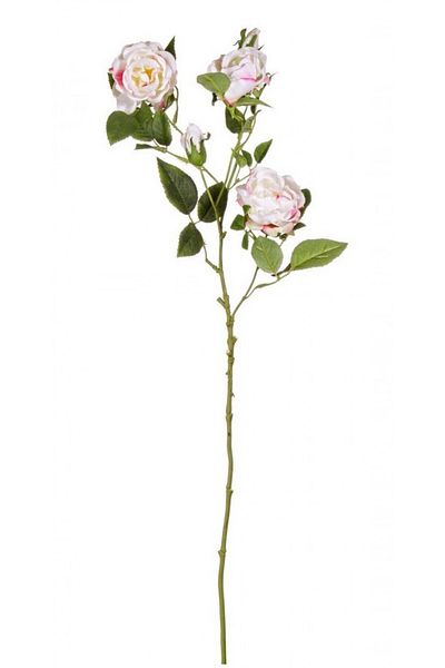 Bizzotto Set of 12 Artificial roses white pink 72 cm