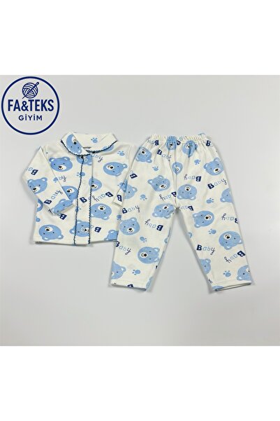 Butik Ayıcık Desenli Bebek Pijama Takımı