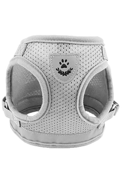 zola Dog harness and leash set, size S, soft mesh, 30-36 cm torso, 120 cm leash, gray