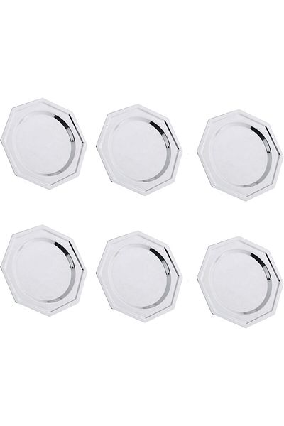 ALSAIF Octagonal Design Coasters Set By , 6 Pieces, 10.1 Cm, Multicolored