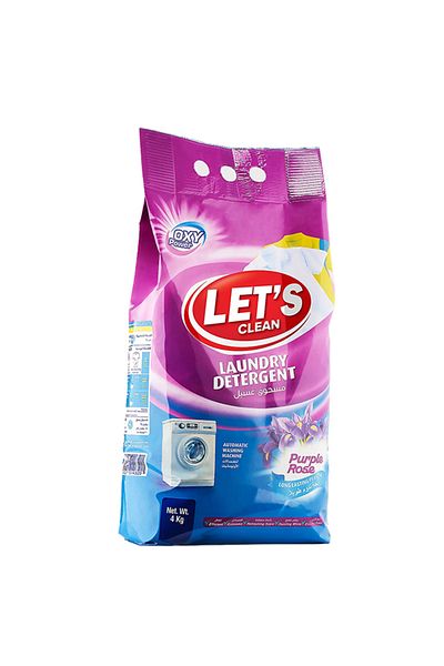 Let's Clean Detergent Powder For Automatic Purple Rose 4kg