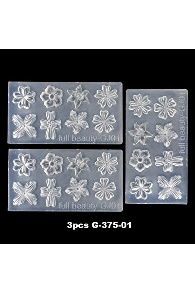 Choice 3 قطع G-375-01 قالب أظافر سيليكون على شكل بتلات زهور الربيع وزهرة الزن...