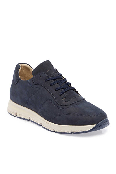 Tergan Lacivert Hakiki Nubuk Deri Erkek Sneaker - E24I1AY56899-C39