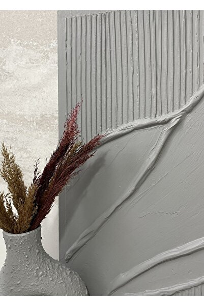 MAİNTHEAHOME Dokulu Alçı Tablo - Akışın İzleri | El Yapımı 3D Dekoratif Duvar Tablosu