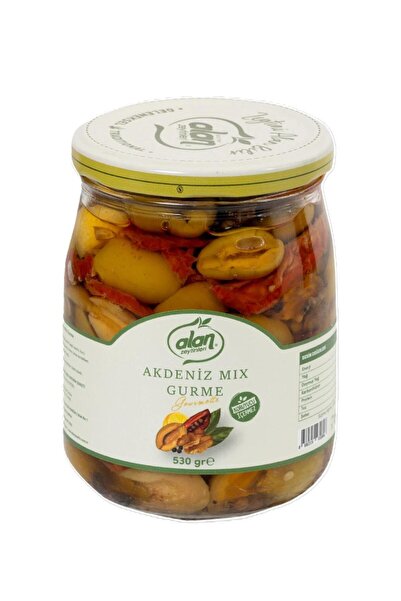 Alan Akdeniz MİX Gurme Yeşil Zeytin 530 g e