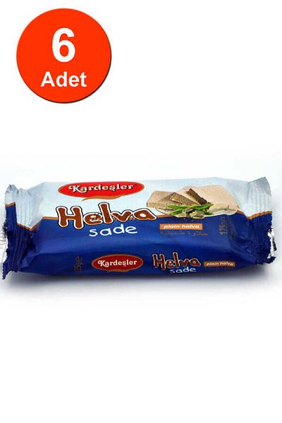 Kardeşler Şekerleme Plain Tahini Halva - Brothers 125g X 6 Pieces