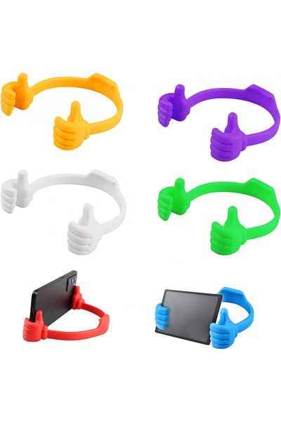 MplehDa Set Of 6 Phone Holders, Silicone/tpu, Multicolor, 9.4 X 11.4 X 4.2 Cm