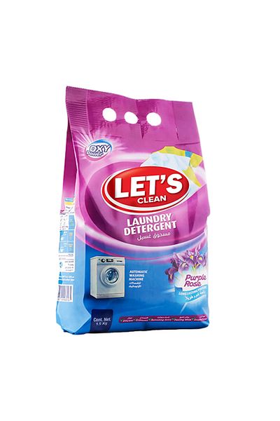 Let's Clean Detergent Powder For Automatic Purple Rose 1.5kg
