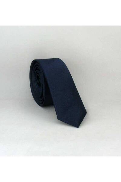 Gaffy Mornarsko plava ultra Slim fit Jednobojno satenska kravata - USS-03