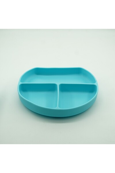 Flippy Set Diversificare 5 piese, Bavoar, Farfurie și bol ventuză, Tacâmuri, Antialergic, Albastru