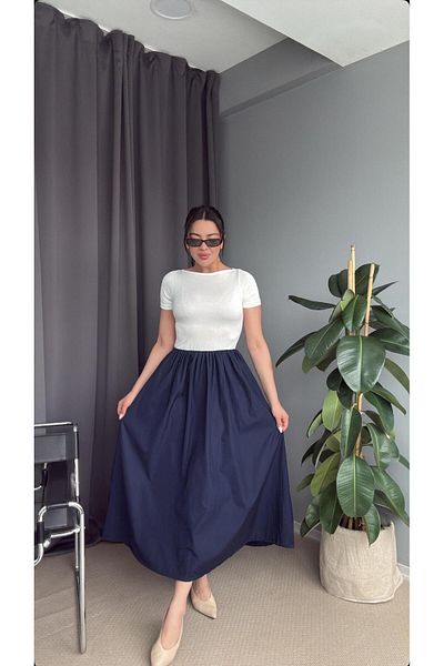Hotfashion الأزرق الداكن 203090   فستان فيوجن
