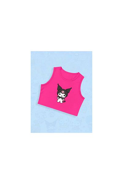 npLStore Children's Kuromi Printed Sleeveless Crop T-Shirt