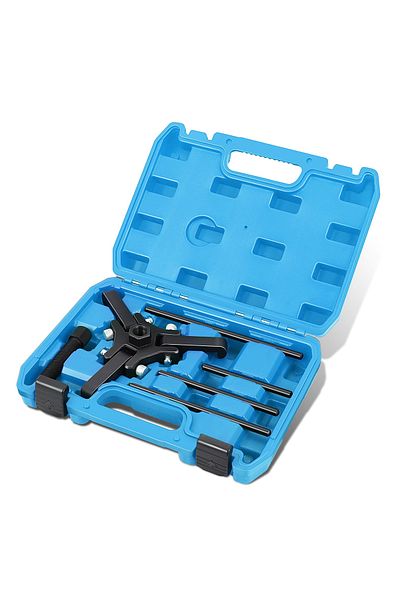 DEFAONS 6pc Harmonic Balancer Pulley Puller Set, Heavy Duty, Wide Compatibility, Portable Storage Case
