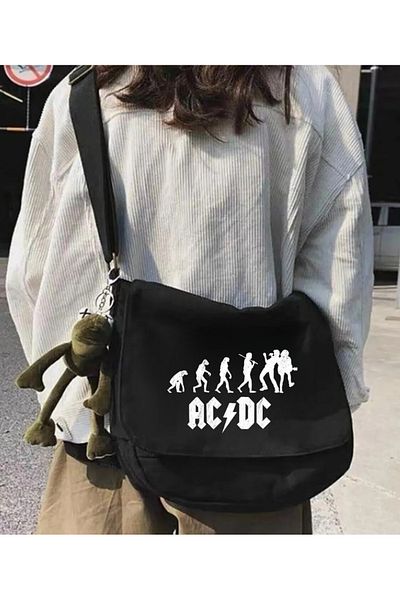 Touz Moda Ac/Dc Evolution Black Messenger Bag