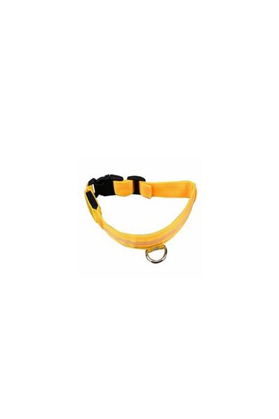 zola LED dog collar, 3 lighting modes, waterproof, size S, 32-37 cm, yellow
