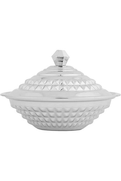 ALSAIF Stainless Steel Date Dish With Lid - , 13cm, Silver