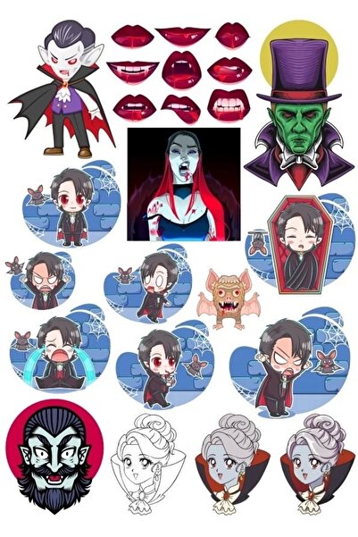 Reysa Tasarım مجموعة ملصقات التنين 3 16 قطعة للهاتف والكمبيوتر اللوحي والكمبي...