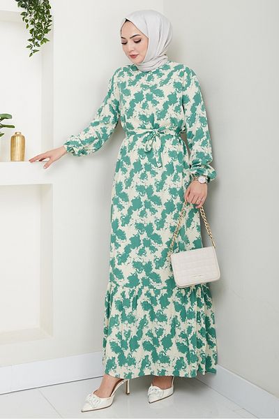 Bestenur Φόρεμα Reyal Woven Viscose 1489 - Mint