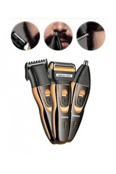 PROYOKO 3-in-1 Rechargable Trimmer Black/gold