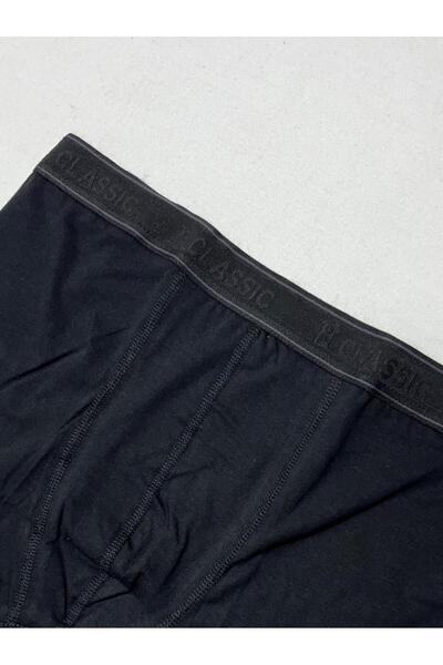 Erkek Pamuklu Esnek Kumaş Siyah Boxer (1 Adet)