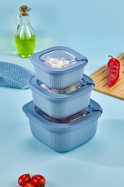 Mek life 3'Lü Line Striped Storage Container