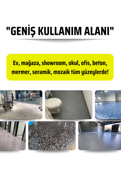 BARS Kaydırmaz Pullu Zemin Kaplama, Antibakteriyel, Su Geçirmez, Estetik Flake Sistem İç ve Dış Cephe