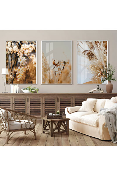 Harika bir ev HARİKABİREV|SOFT-BEYAZ EN ŞIK ÇİÇEK KOMBİNİ 5|ÇERÇEVELİ TEMPERL...