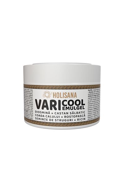 Holisana Gel emulgator, VARICOOL Emulgel, Holisana, Diosmină, Castan sălbatic, Coada-calului, Semințe de struguri, 300 ml