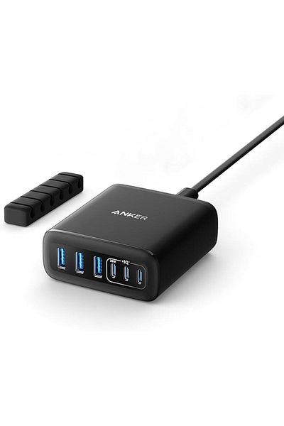 Anker Anker 6-Port Charging Station for Fast Charging Devices, 60W Charging Capacity, PowerIQ Multi-Power Technology for Optimal Performance