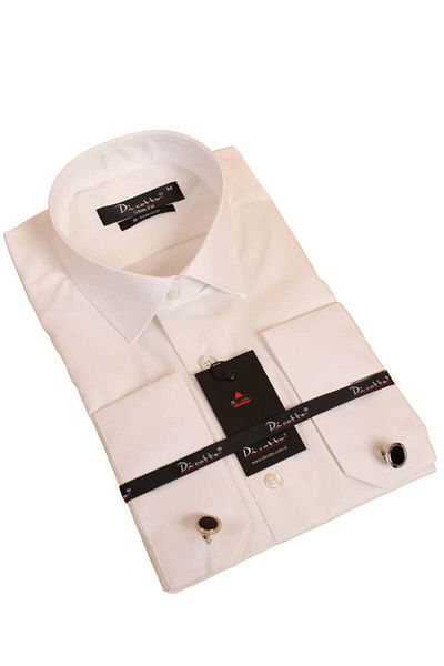 Dicotto Cămașă pentru bărbați cu mânecă extra lungă, slim fit, microțesătură, slim fit, crem 8 picături - cu nasturi, 197-10