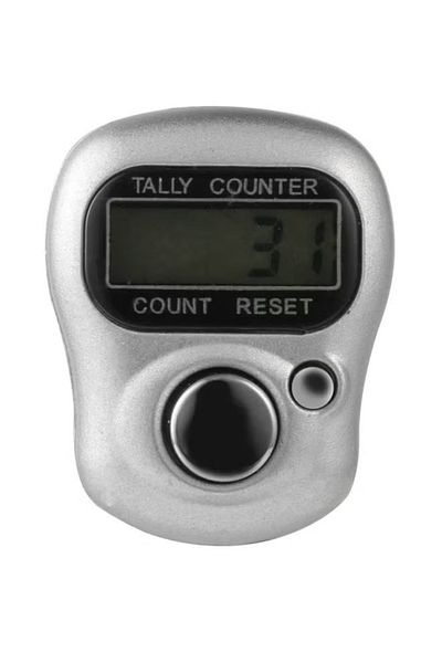 rexa Digital Hand Tally Counter Grey/clear