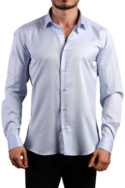 Dicotto Ανδρικό πουκάμισο Blue Slim Fit Extra Long Sleeve Slim Fit - 197-4