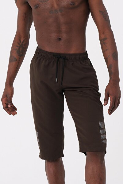 daag Ανδρικό σορτς παραλίας Khaki Green Capri - Ψηλό, Υδατοαπωθητικό, Κάτω από το Γόνατο - DG341-Khaki