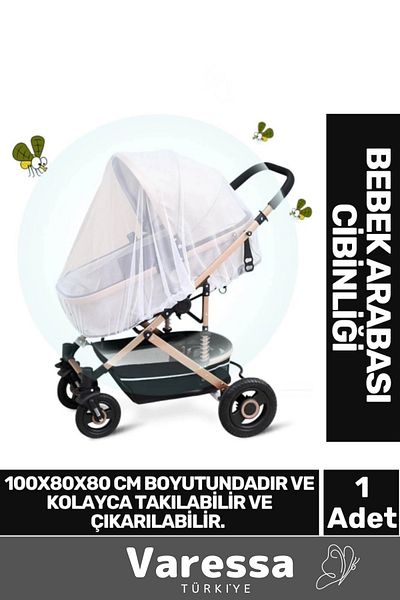 VARESSA Special Series Fly Spider Insect Protection Micro Hole Plug and Remove 100X80X80 Baby Stroller Mosquito Net