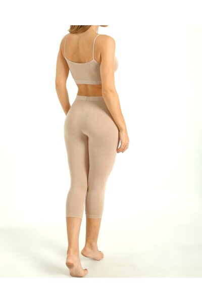 İVY GARDEN Γυναικείο κολάν μπαμπού κάπρι που αναπνέει με απαλή υφή και λεπτή εφαρμογή Εσωτερικό χρώμα δέρματος