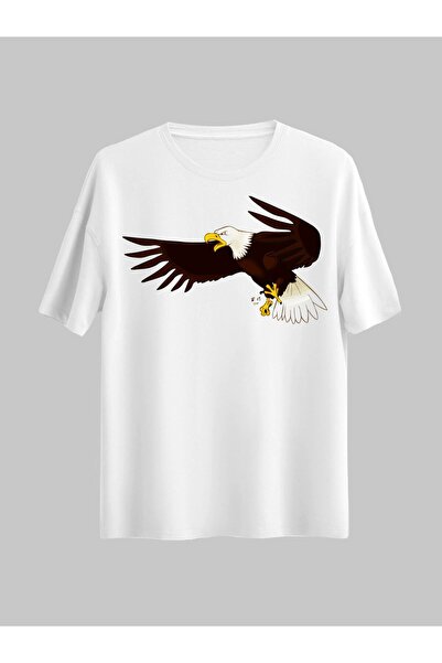 donamod Muška majica Eagle Štampano bela standardna