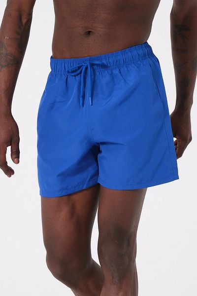 daag Ανδρικό σορτς Saks Blue Swimwear - Υδατοαπωθητικό, Μονόχρωμο, Basic Σορτς θαλάσσης παραλίας - DG300-Saks