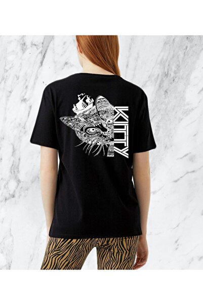 donamod Cat Mandala Linear Animal - Cat Gift Girlfriend - Kıtty Lover Unisex ...