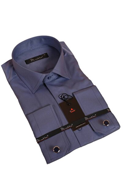 Dicotto Indigo Великий розмір Зручний крій Мікротканина Рукави з ґудзиками Regular Fit Чоловіча сорочка - 190-5