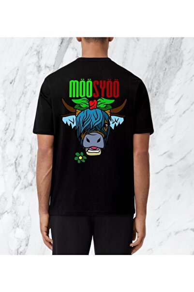 donamod Möösyöö Vaca / Bou Colorat Animal Lover Team Combinație Tricou unisex