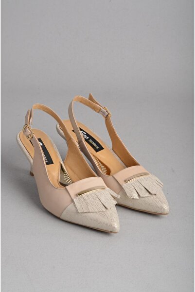 SEÇ KUNDURA SEÇ 25106456 PANTOF DE FEMEIE CU TACĂT PIELE VERITĂ (Toc: 6 cm) BEJ